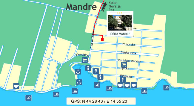 Mappe von Mandre  Josipa